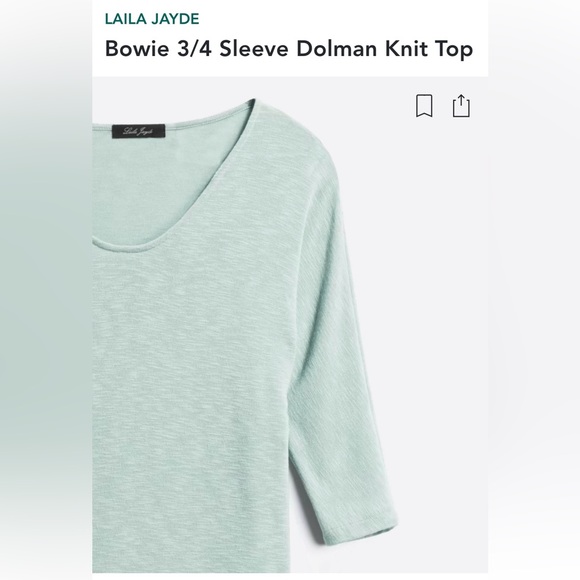3/4 Sleeve Dolman Knit Top - Picture 5 of 5
